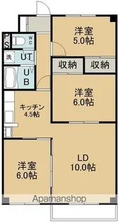 ピアコート神山【3階】の間取り